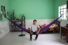 Cristian Sulub in a hammock