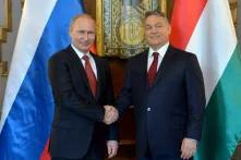 Vladimir Putin with PM Viktor Orbán on a visit to Hungary in February 2015