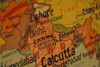 Landkarte Indien uns seine Nachbarstaaten