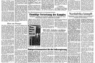 Auszug aus der Zeitung "Neues Deutschland" vom 26. Oktober 1956