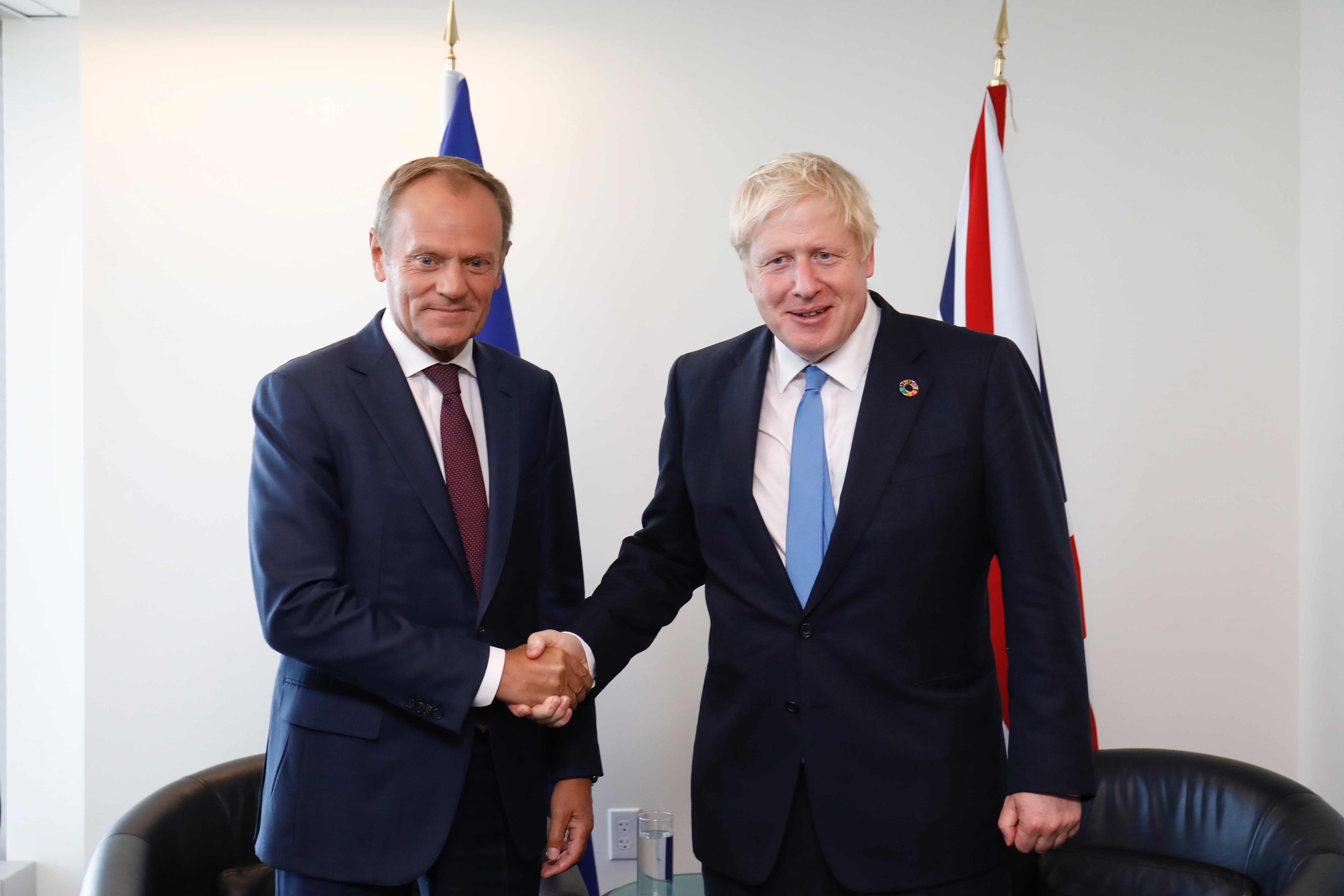 Johnson und Tusk Donald Tusk und Boris Johnson beim Klimagipfel in New York 2019