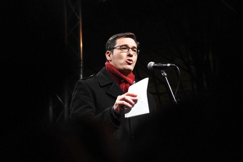 Gergely Karacsony Gergely Karacsony speaking at a protest at the first time since he was elected to be Lord Mayor of Budapest