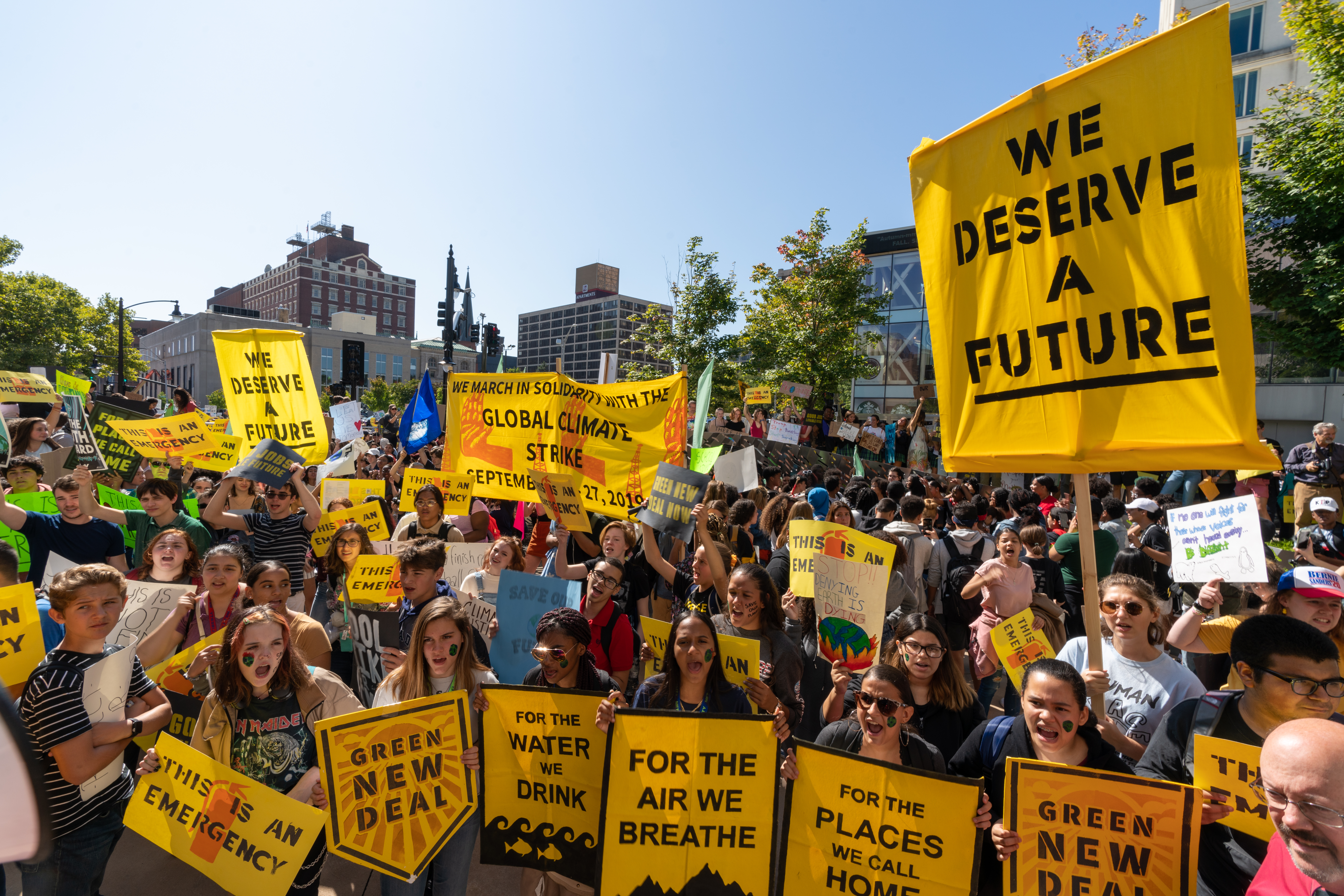 Demo für einen Green New Deal Zur Entstehungsgeschichte des Green New Deal - Green New Deal Demonstration