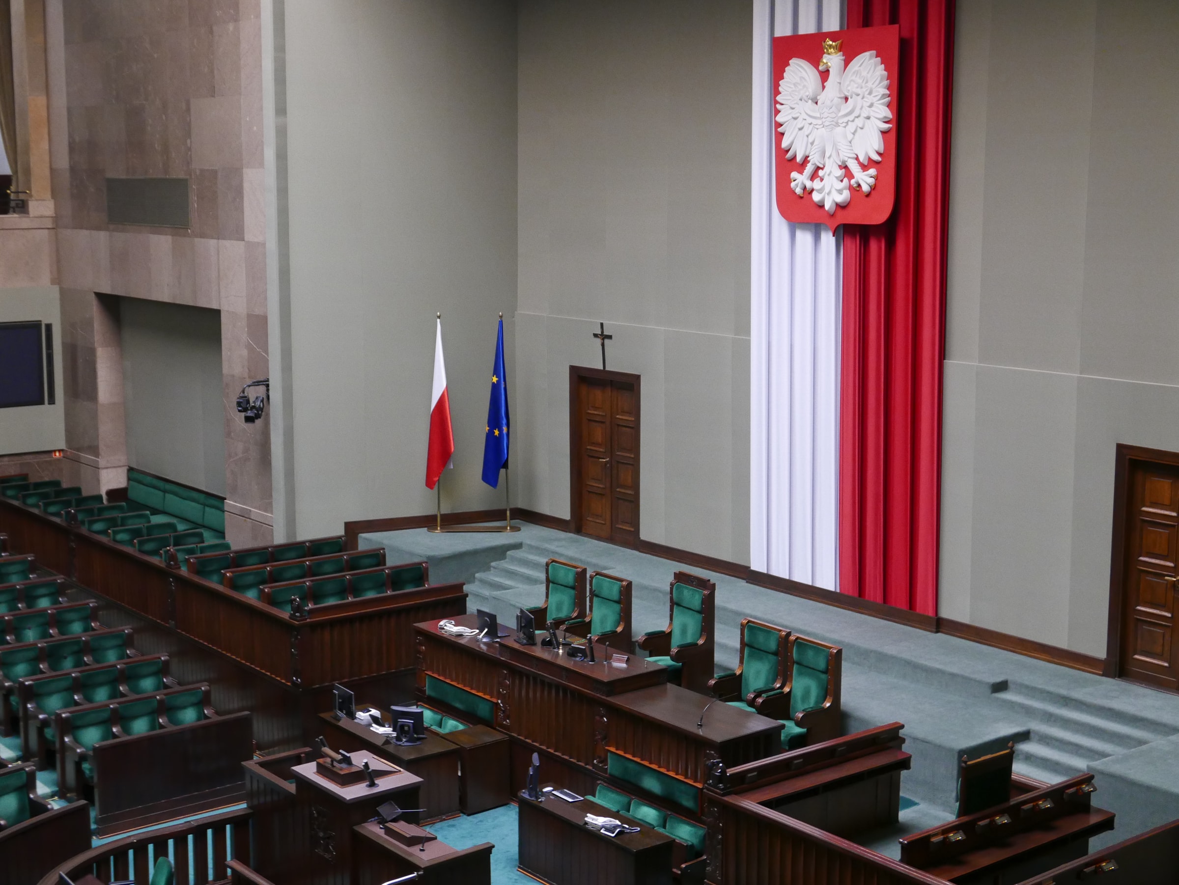 Der Hauptsaal des polnischen Parlaments Der Hauptsaal des polnischen Parlaments in Warschau