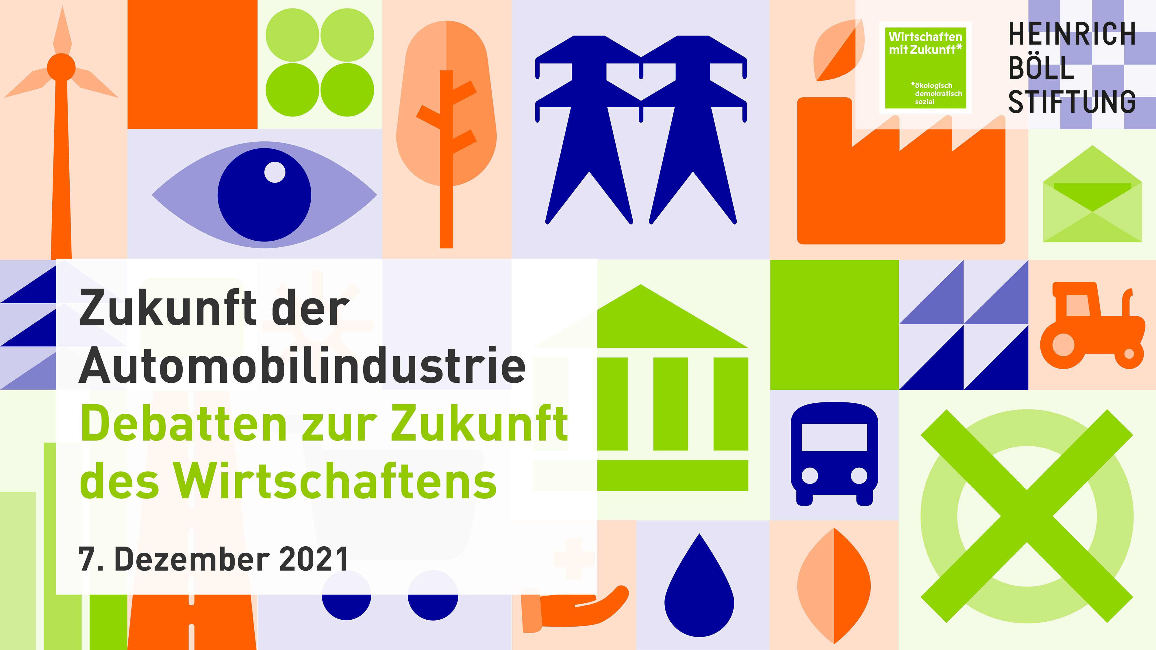 Grafik mit dem Schriftzug "Zukunft der Automobilindustrie"