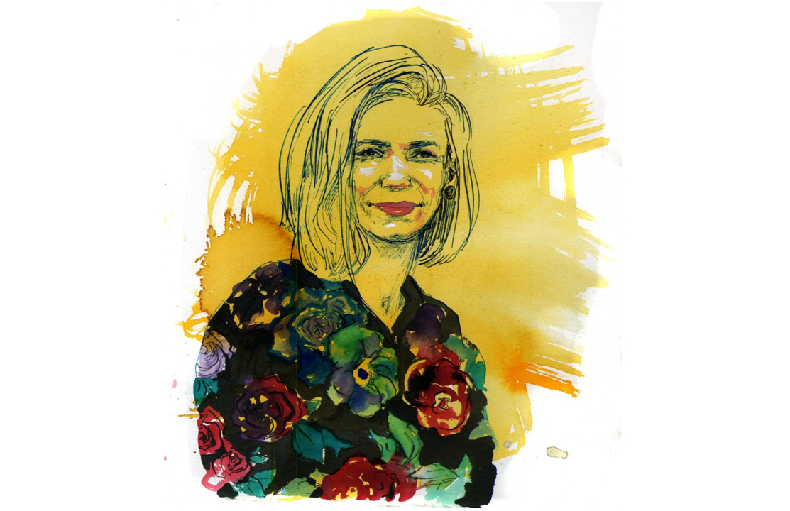 Anna Cavazzini Aquarell-Portrait von Anna Cavazzini
