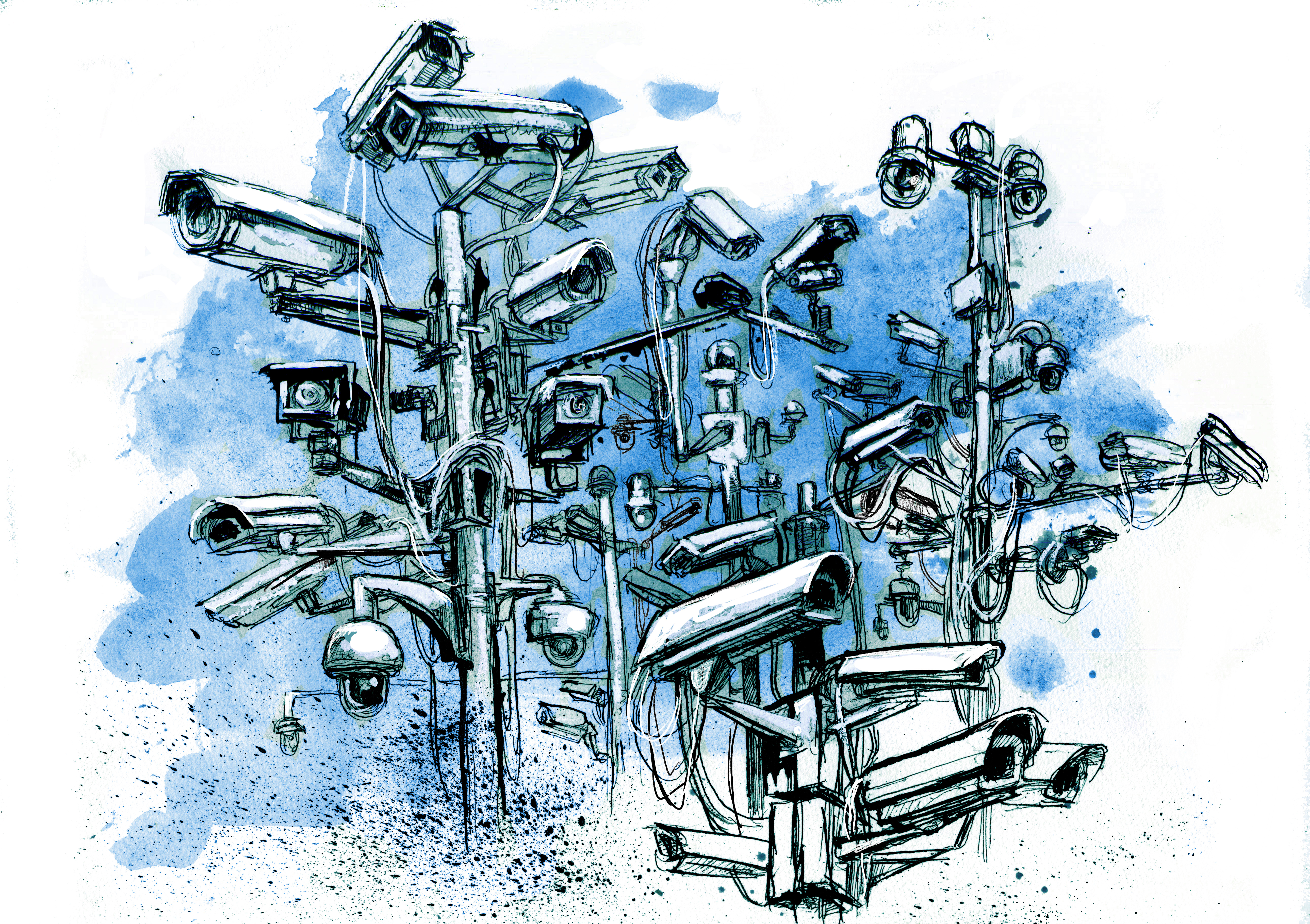 European Democracy Conference 2022: Illustration European Democracy Conference 2022: Illustration of surveillance cameras