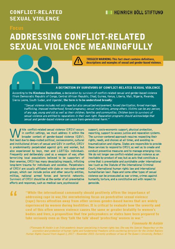 Addressing Conflict-Related Sexual Violence Meaningfully ...