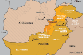 Landkarte von Afghanistan und Pakistan