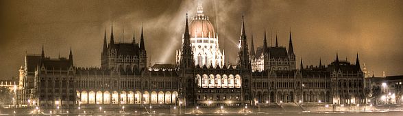 Hungarian Parliament in the rain