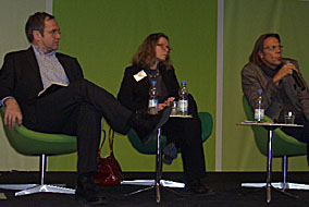Foto: v.l.n.r. PD Dr. Reinhard Loske, Prof. Tine Stein, Prof. Harald Welzer