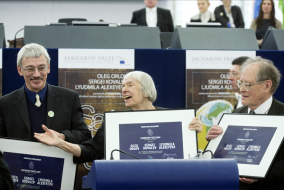 Oleg Orlow, Sergej Kowaljow und Ludmilla Alexejewa