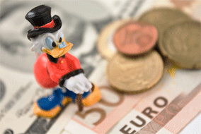 Eurowährung und Monopoly Häuser