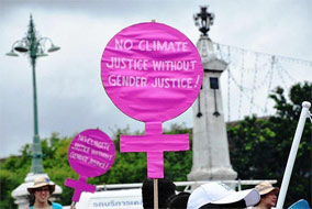 Proteste für Klima- und Gendergerechtigkeit