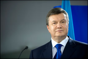 Ukrainischer Präsident Viktor Janukowitsch bei Besuch im Europaparlament
