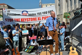 Proteste gegen Teersand und die Keystone XL Pipeline, Bill Mc Kibben