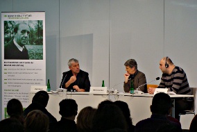 Dr. Uwe Halbach, Marieluise Beck und Magomed Toriev im Gespräch