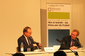 Ottmar Edenhofer (l.) und Dr. Hermann E. Ott (r.)