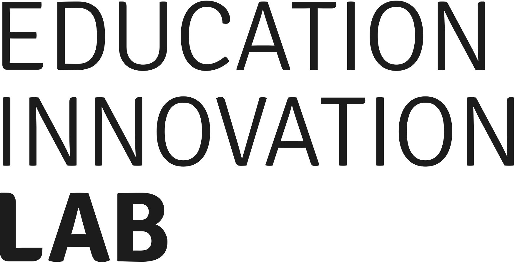 Logo der Agentur: Education Innovation LAB / schwarzer Schriftzug