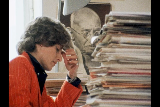 Petra Kelly im Büro Brüssel