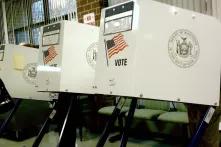 Bild von der amerikanischen Wahl, Stimmabgabeautomaten