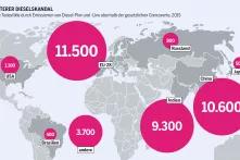 Dieselskandale: Vorzeitige Todesfälle durch Emissionen von Diesel-Pkw und -Lkw oberhalb der gesetzlichen Grenzwerte, 2015