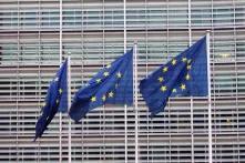 Flags at European Commission building, Brussels