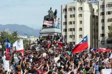 Protests in Santiago Chile