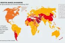 Grafik: Abhängigkeit der Agrarproduktion von tierischer Bestäubung, 2012