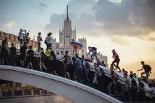 Aktivisten protestieren in Moskau