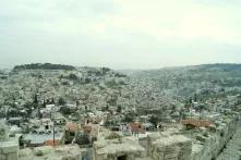 Blick auf Silwan - ein arabischer Stadtteil in Ostjerusalem