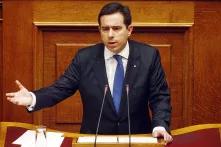 Notis Mitarakis im griechischen Parlament