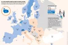 Sozialatlas Infografik: Schätzung der Jahre, die eine 15-jährige Person erwerbstätig sein wird, unabhängig von Rentenregelung und Art der Beschäftigung, 2017