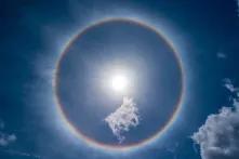 A sun halo in Cozumel Mexico