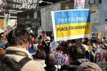 Proteste in Tokyo gegen Russlands Ukraine-Krieg.