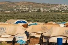 UN-Zelte im Atmeh Refugee Camp in Idlib, Syrien