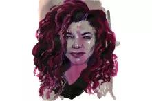 Aquarell-Portrait von Emilia Reyes