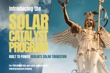Werbeanzeige Mit dem Slogan: Introducing the Solar Catalyst Program, Built to power Berlin's solar transition