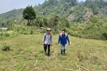 Victor Santiz with a peasant