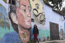 Graffiti with woman