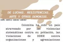 Cover of presentation: De Luchas, Resistencias, Arte y otros Demonios