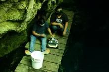 Ha'kanules, two activists with their testing utensils