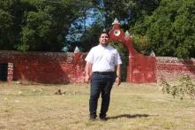 Joaquín Puerto Cámara, standing on a meadow