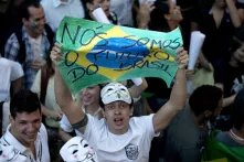 Eine Demonstration in Brasilien