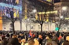 Protest wegen serbischer Wahlen