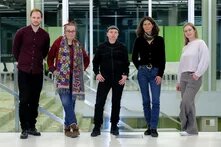 Jury Friedensfilmpreis 2025: Jakob Grasböck, Jasmina Barckhausen, Billie Mind, Jakobine Motz, Therese Berg (vlnr)