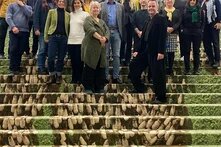 Internationale Teilnehmende des Workshops Rechte der Natur auf dem grünen Teppich, Heinrich-Böll-Stiftung, Berlin. 