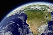 Der Blick auf die Erde aus dem Weltraum