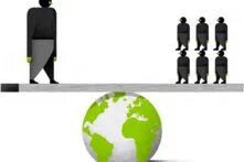 Illustration: Menschen balancieren auf der Erde