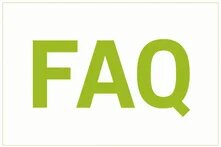 Grüner Schriftzug FAQ
